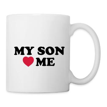 my son loves me - Mug blanc - blanc - Droite