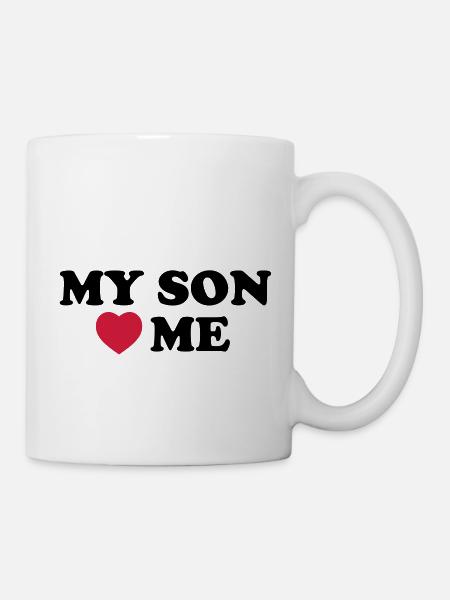 my son loves me - Kop/krus - hvid