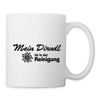 "My dirndl is in the cleaning" | - Mug - white - Right