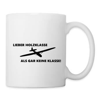 grunau lustiger Spruch Segelflugzeug Segelflieger - Tasse - Weiß - Rechts