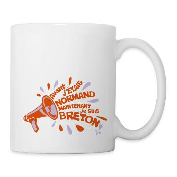 avant normand maintenant breton megaphone - Mug blanc - blanc - Droite