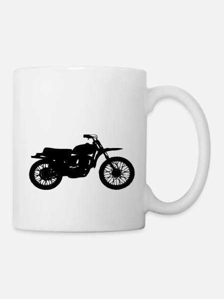 Enduro Motorad - Tasse - Weiß