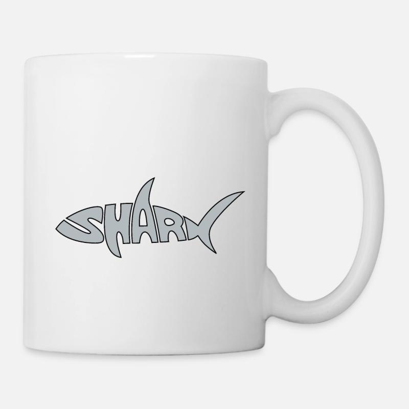 Requin, requin, poisson, animal marin, danger - Mug blanc - blanc