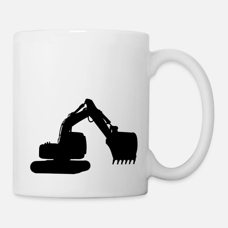 bagger - Tasse - Weiß