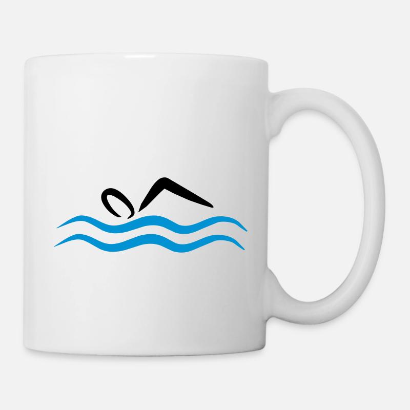 swimming - Tasse - Weiß
