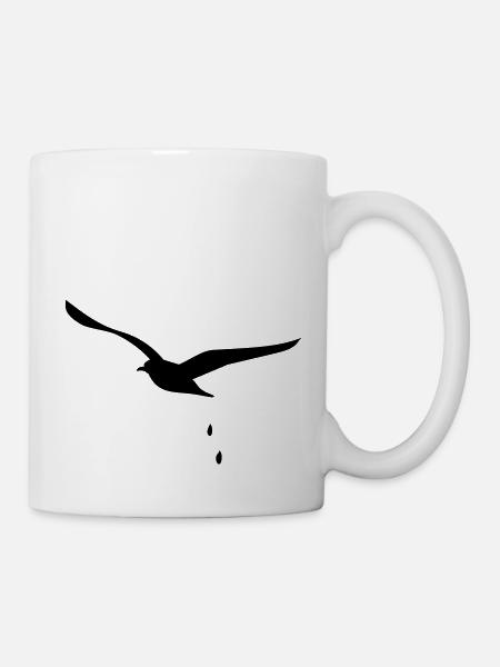 Möwen-Attacke / seagull droppings (1c) - Tasse - Weiß