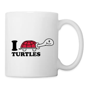 I Love Turtles - Mug - white - Right