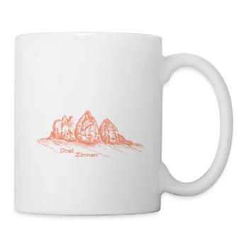 Les « trois sommets » dans les Dolomites du Tyrol du Sud - Mug blanc - blanc - Droite
