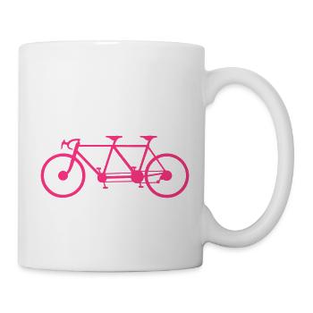 tandem bike bicycle 3 - Mug - white - Right