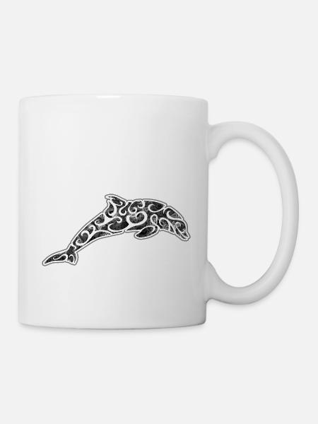 Magic Delfin Dolphin T-Shirt - Tasse - Weiß