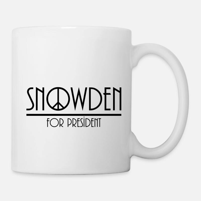 Snowden à la présidence - Mug blanc - blanc
