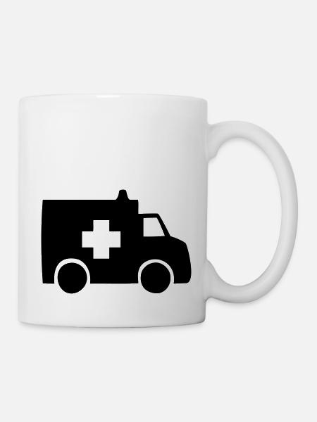 Krankenwagen - Tasse - Weiß