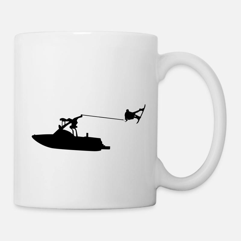 wakeboat_4 - Tasse - Weiß