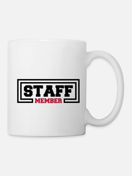 Membre du personnel Amis de l’équipe Logo de l’équipe du personnel - Mug blanc - blanc
