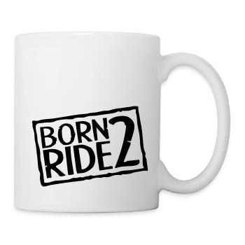 Born 2 Ride - Mug blanc - blanc - Droite