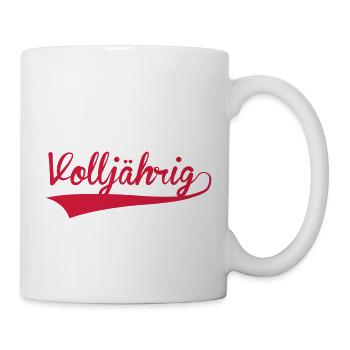 volljährig 18 - Tasse - Weiß - Rechts