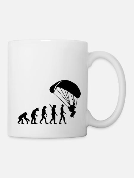Évolution Parachutisme - Mug blanc - blanc