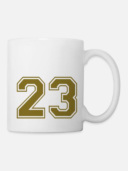 23 - Nummer - Tasse - Weiß