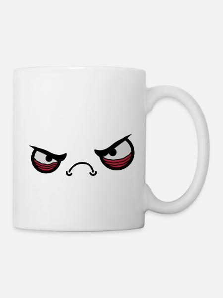 Angry Face - Mug blanc - blanc