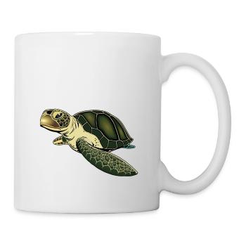 Turtle - Tasse - Weiß - Rechts