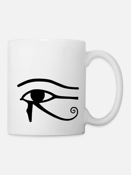 oeil d'horus Horus egypt retro vintage symbol - Mug blanc - blanc