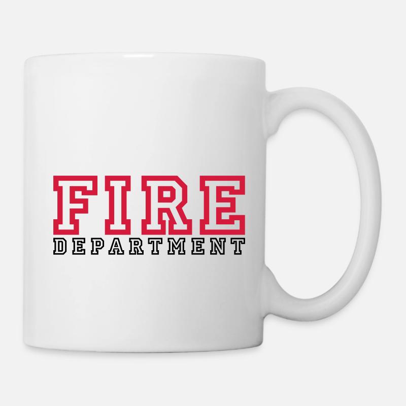 Schriftzug FIRE Department - Tasse - Weiß