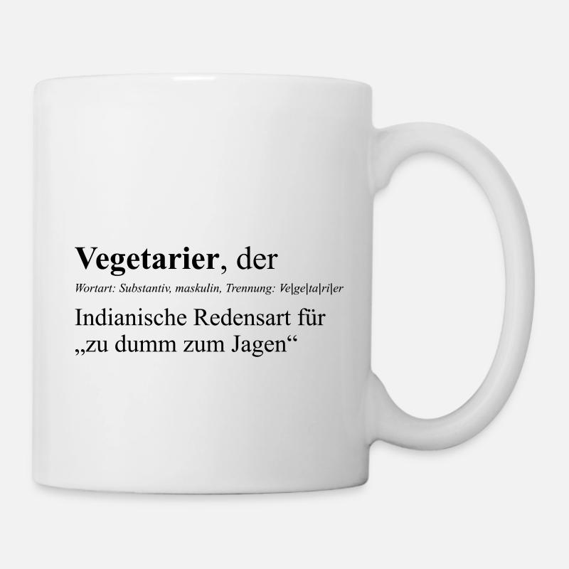 Vegetarians: Too stupid to hunt - Mug - white