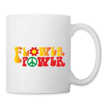 Peace World Peace Flower Power Gift 70s Love - Mug - white - Right