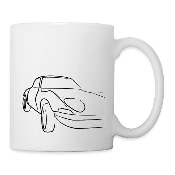 Oldtimer Sportwagen Tribal - Tasse - Weiß - Rechts