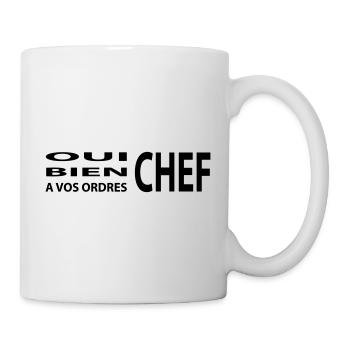 oui chef - Mug blanc - blanc - Droite