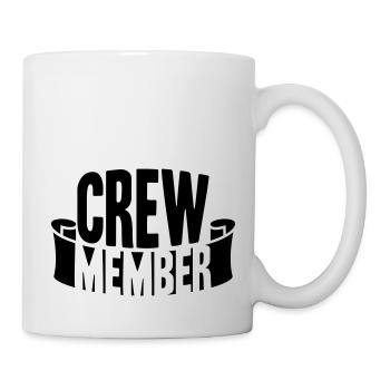 Cool Crew Member Banner Logo - Tasse - Weiß - Rechts