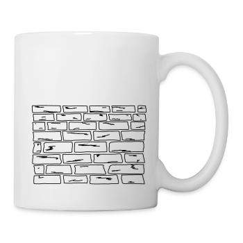 Die Mauer - Tasse - Weiß - Rechts