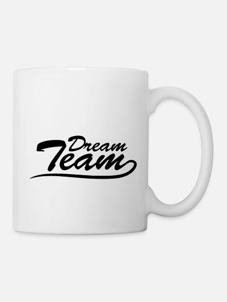 Logo texte inscription équipe de rêve de couple - Mug blanc - blanc