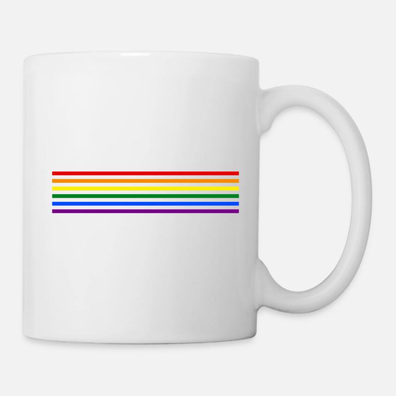 Rainbow Stripes - Mug - white