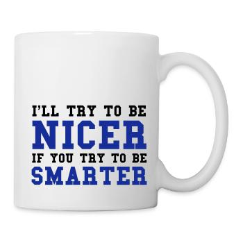 Smarter - Mug blanc - blanc - Droite