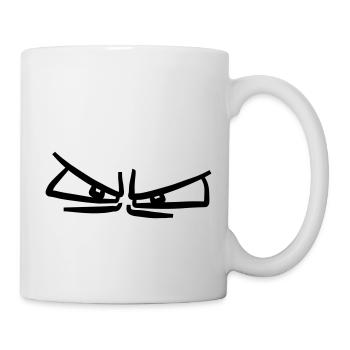 Coole Böse Wütende Augen - Tasse - Weiß - Rechts