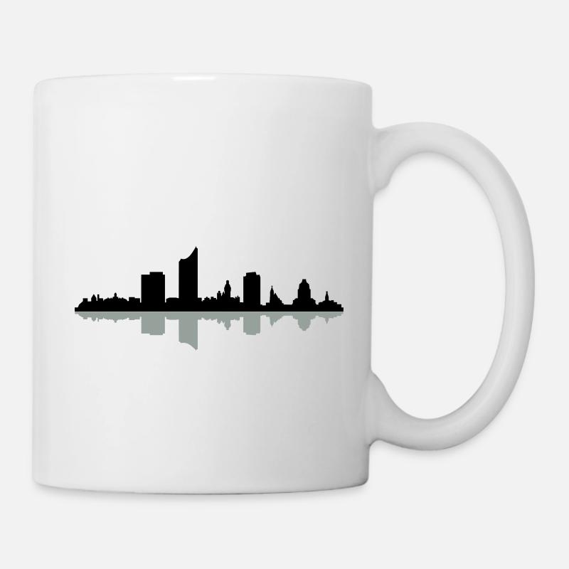 Skyline Leipzig - Tasse - Weiß