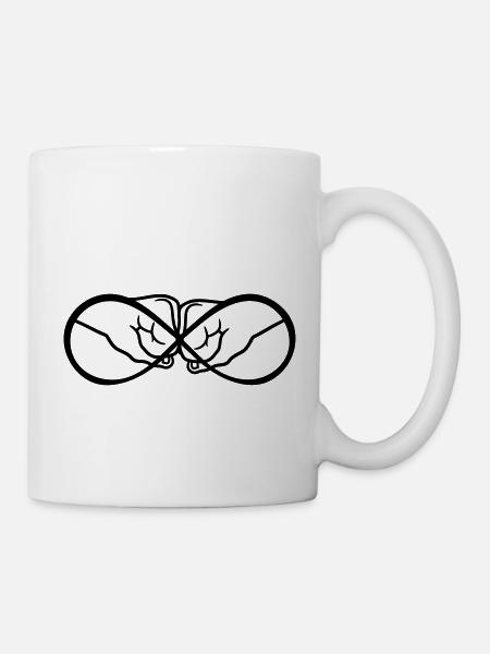 2 Bro Fist Infinite Fists Friends Friends Salutation d’équipe - Mug blanc - blanc