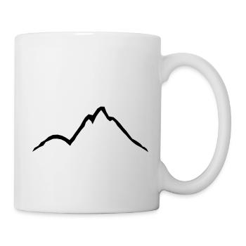 Conception de lignes de belles montagnes - Mug blanc - blanc - Droite
