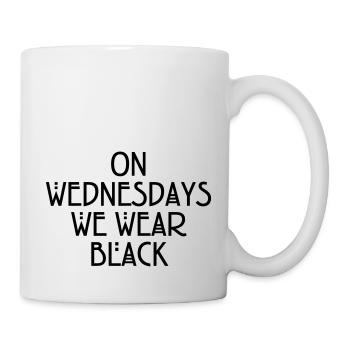 On wednesdays we wear black - Mug - white - Right