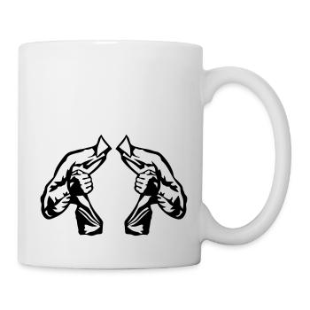 Super Man Body zerrissenes Anzughemd - Tasse - Weiß - Rechts