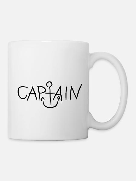Captain Comic Anker Logo - Tasse - Weiß