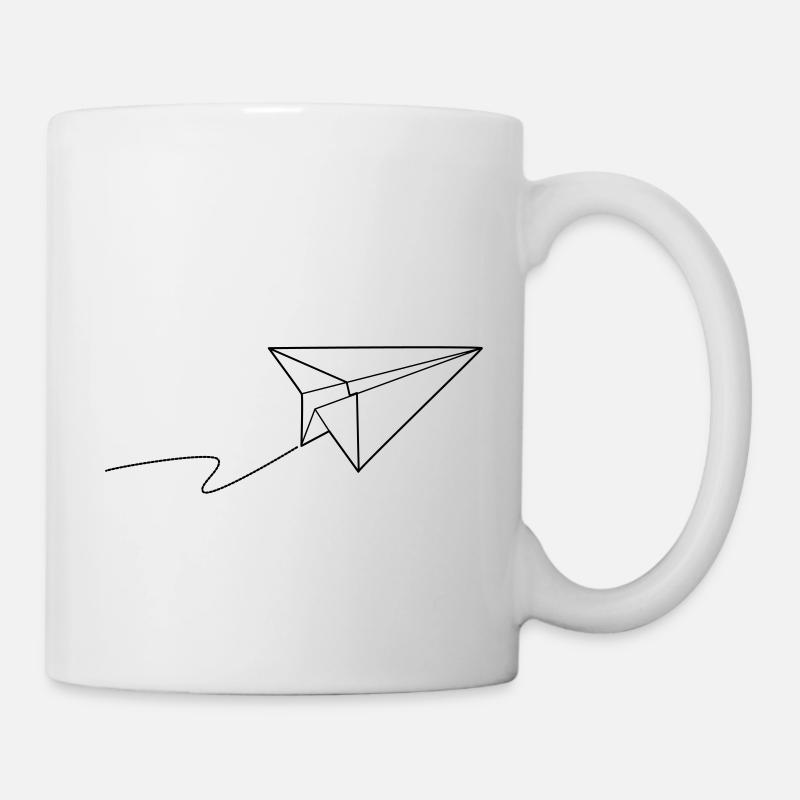 Avion en papier - s'envoler - Mug blanc - blanc