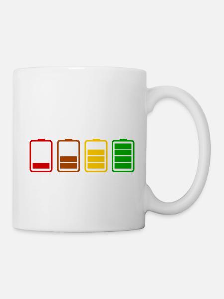 Akku/Batterie - Tasse - Weiß