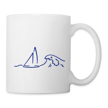 sailing - Segelboot & Meer, any colours - Tasse - Weiß - Rechts