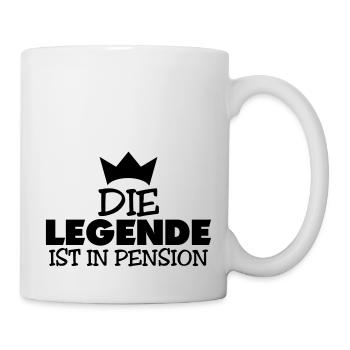 die legende ist in pension - Tasse - Weiß - Rechts
