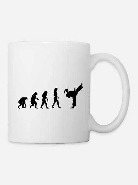 fight evolution frauen - Tasse - Weiß