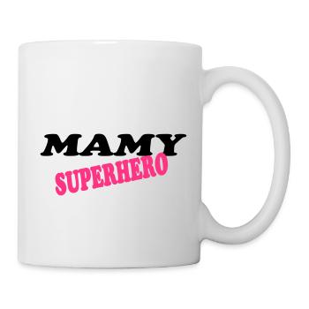 Mamy superhero - Tasse - Weiß - Rechts