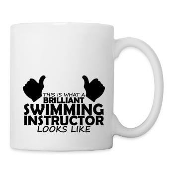 brilliant swimming instructor - Mug - white - Right