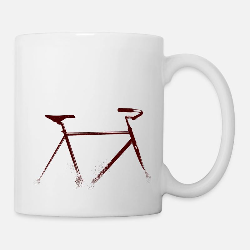 vélo vintage en détresse - Mug blanc - blanc